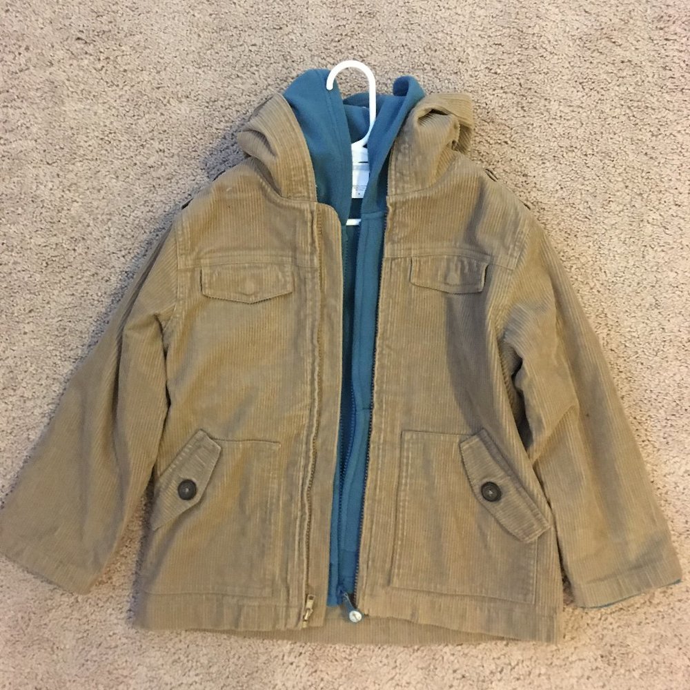 Boy's Fleece Hoodie and Corduroy Jacket Set